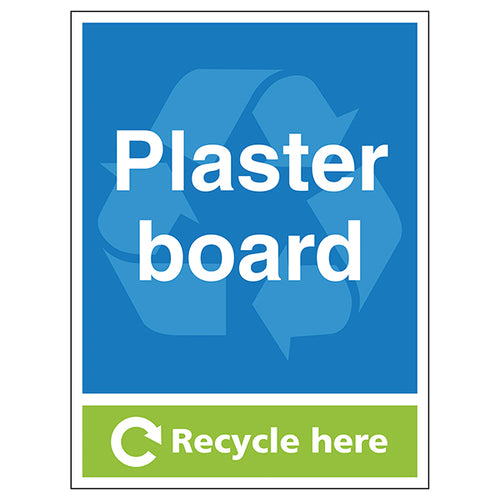 Plasterboard Recycle Here - Portrait