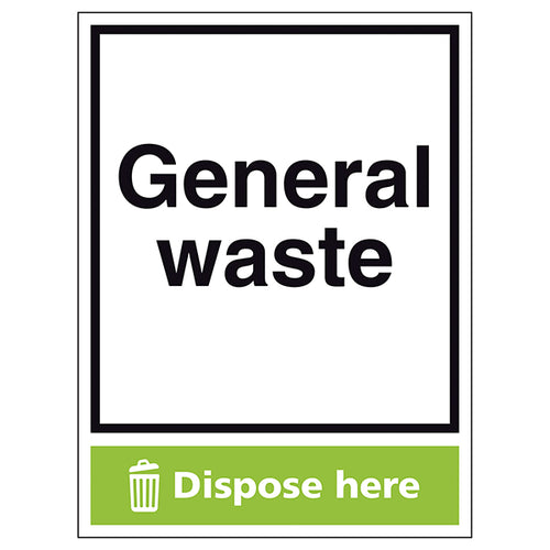 General Waste Dispose Here - Portrait