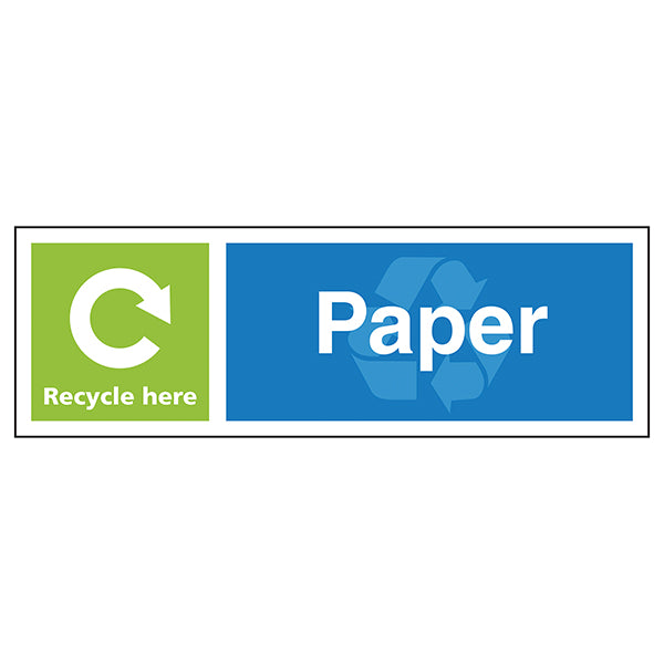 Paper Recycle Here - Landscape