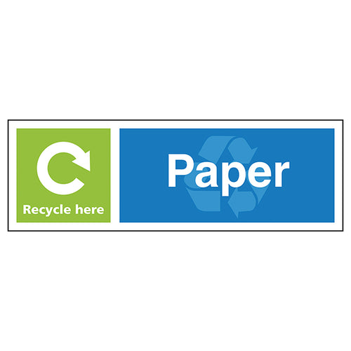 Paper Recycle Here - Landscape