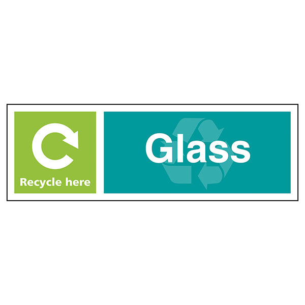Glass Recycle Here - Landscape