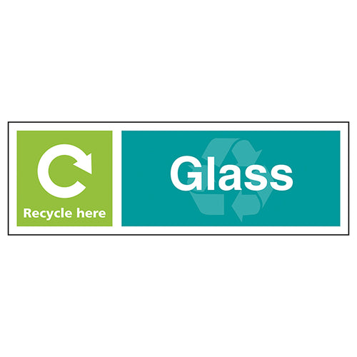 Glass Recycle Here - Landscape