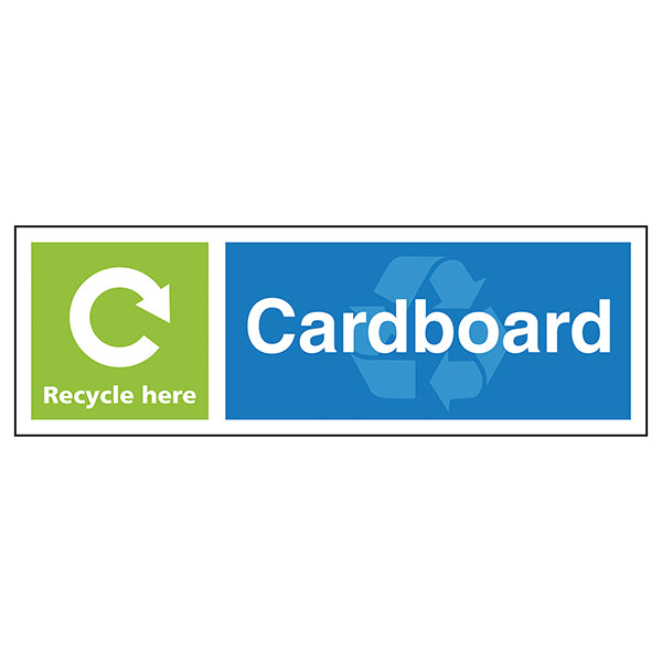Cardboard Recycle Here - Landscape
