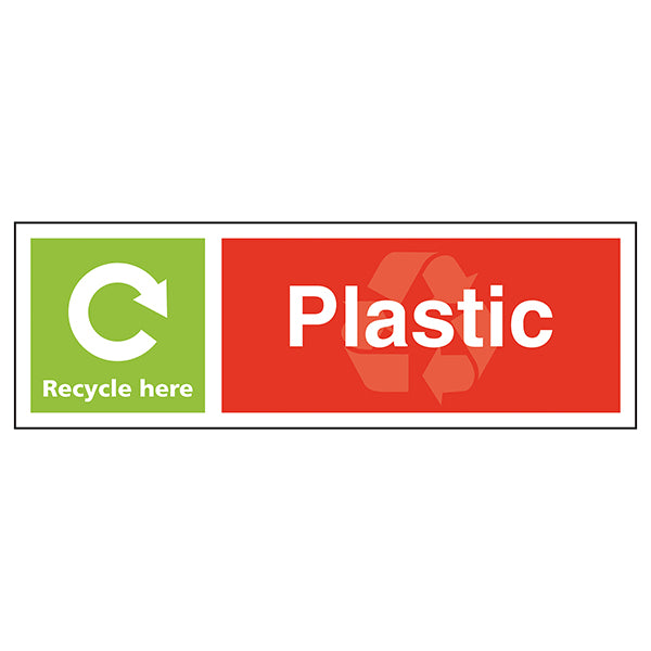 Plastic Recycle Here - Landscape