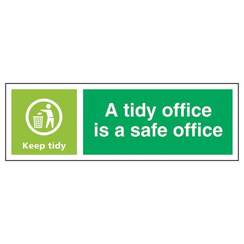 A Tidy Office Is A Safe Office, Keep Tidy - Landscape