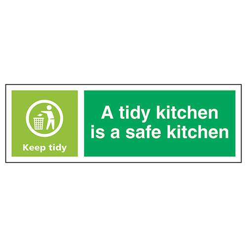 A Tidy Kitchen Is A Safe Kitchen, Keep Tidy - Landscape