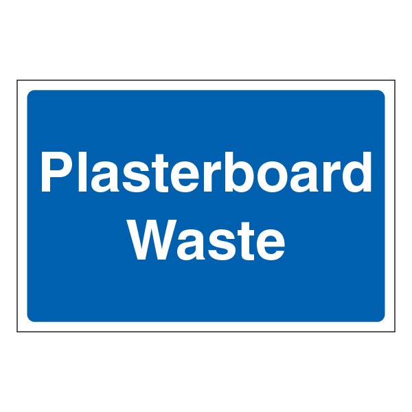 Plasterboard Waste Disposal Safety Sign Durable Site