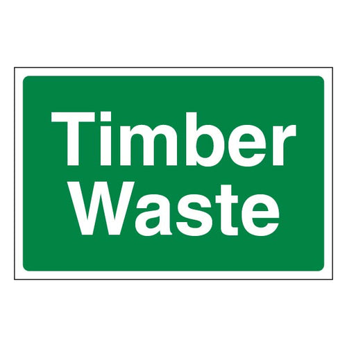 Timber Waste Safety Sign Large Landscape For Sites Durable