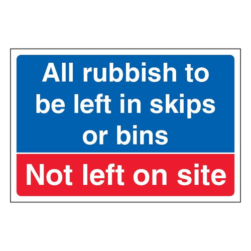 Waste Disposal Safety Sign Large Landscape For Site