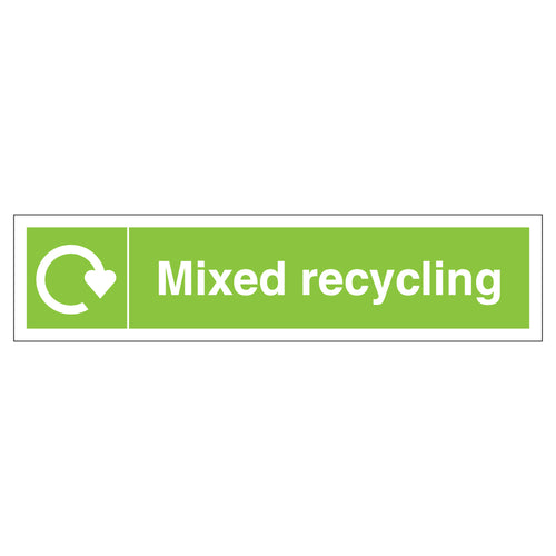 WRAP Mixed Recycling Safety Sign Compliance For Schools
