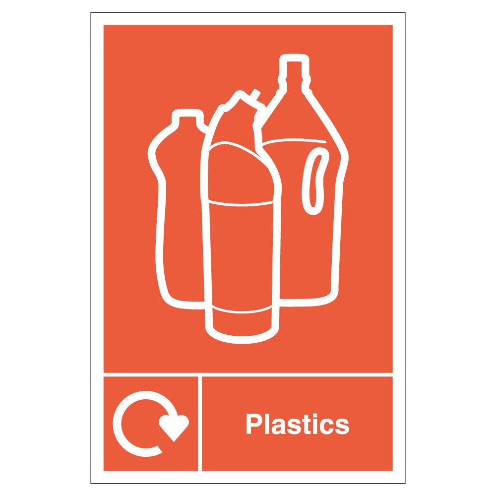 WRAP Plastics Recycling Safety Sign For Schools Businesses