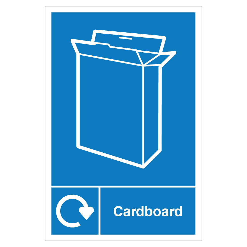 WRAP Cardboard Recycling Safety Sign DEFRA Schools Top