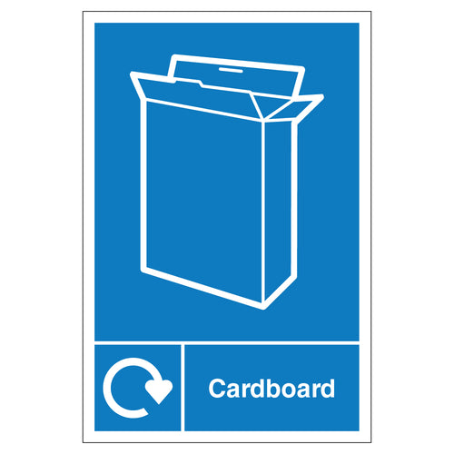 WRAP Cardboard Recycling Safety Sign DEFRA Schools Top
