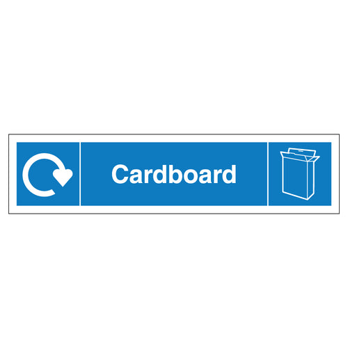 WRAP Cardboard Recycling Safety Sign For Schools Slim