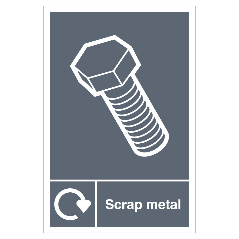 WRAP Scrap Metal Recycling Compliance Safety Sign Schools