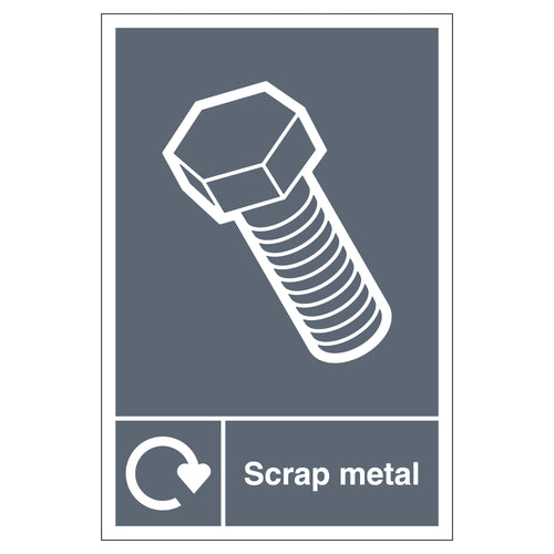 WRAP Scrap Metal Recycling Compliance Safety Sign Schools