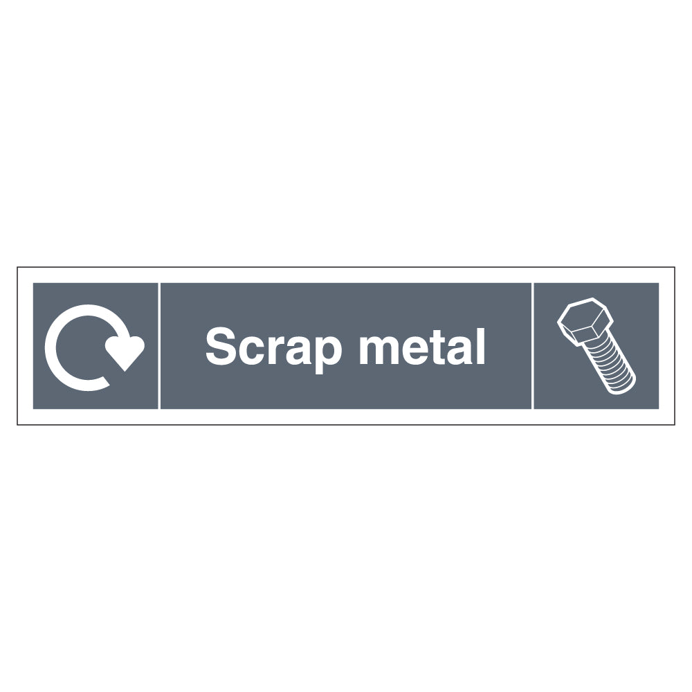 WRAP Official Scrap Metal Recycling Safety Sign For Schools