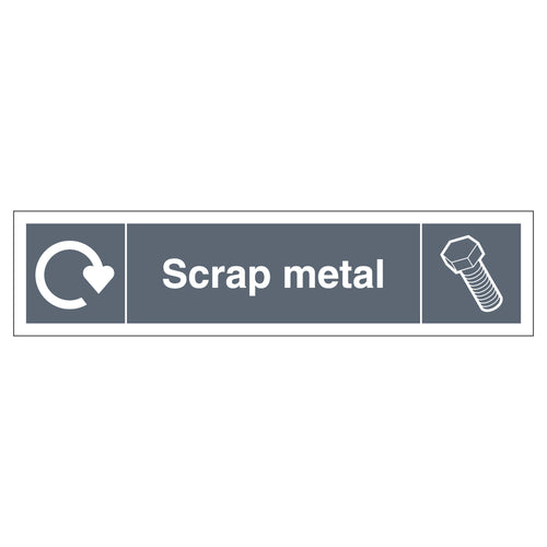WRAP Official Scrap Metal Recycling Safety Sign For Schools