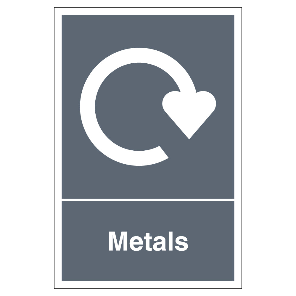 WRAP Metals Recycling Compliance Safety Sign For Schools
