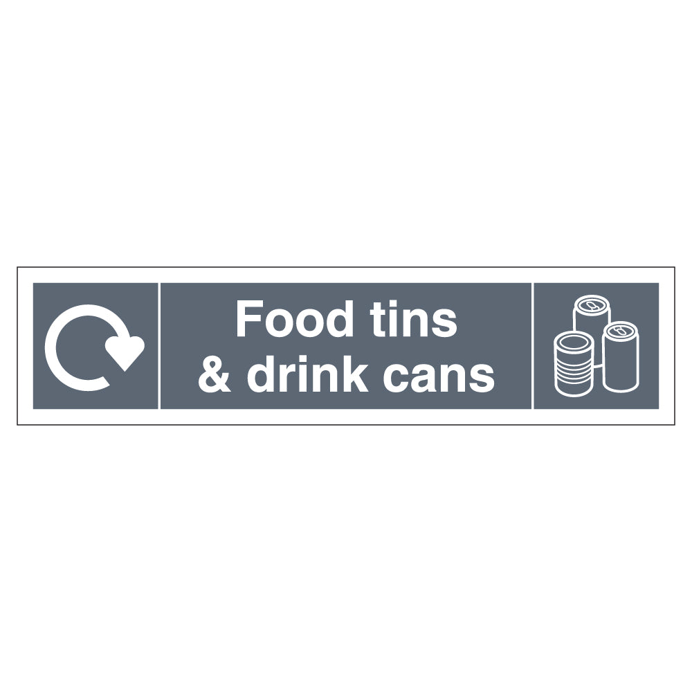 WRAP Food Tins Recycling Safety Sign For Schools Comply