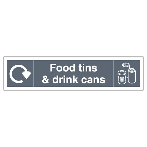WRAP Food Tins Recycling Safety Sign For Schools Comply