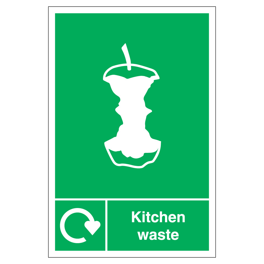 WRAP Kitchen Waste Recycling Safety Sign Compliant Schools