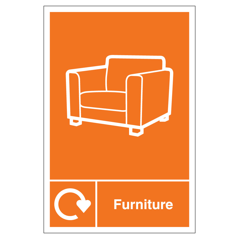 WRAP Furniture Recycling Official Safety Sign For Schools