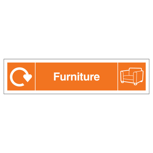 WRAP Furniture Recycling Safety Sign Slim For Schools