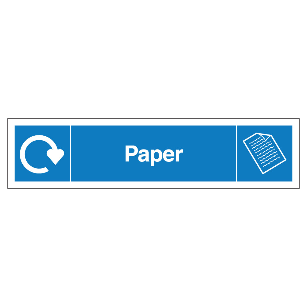 WRAP Paper Recycling Safety Sign For Schools And Businesses