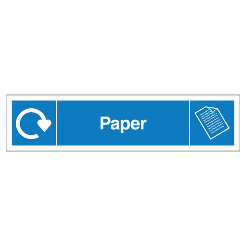 WRAP Paper Recycling Safety Sign For Schools And Businesses