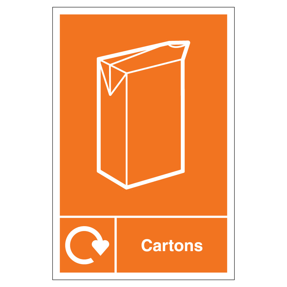 WRAP Cartons Recycling Safety Sign Compliant For Schools