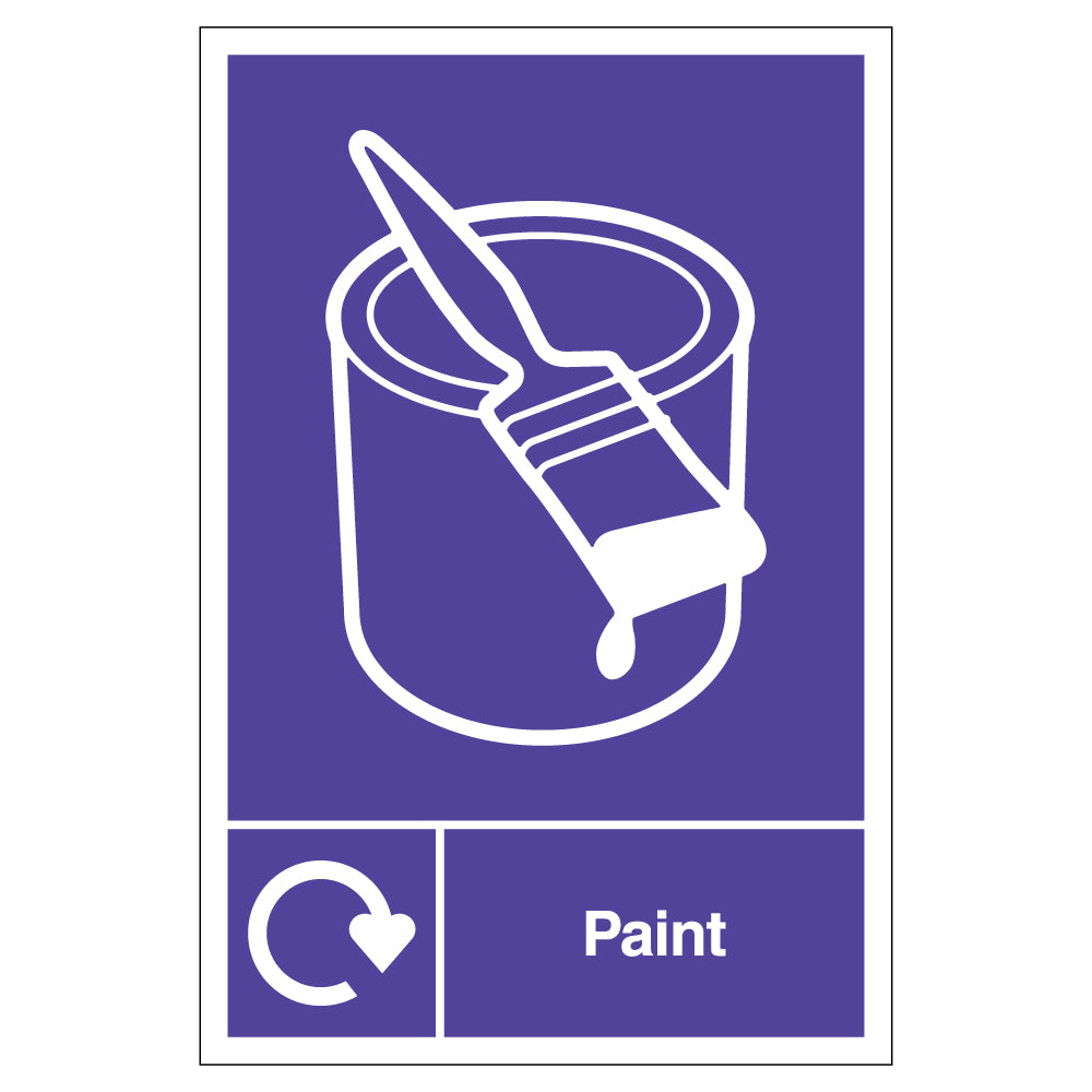 WRAP Paint Recycling Safety Sign For Schools And Business