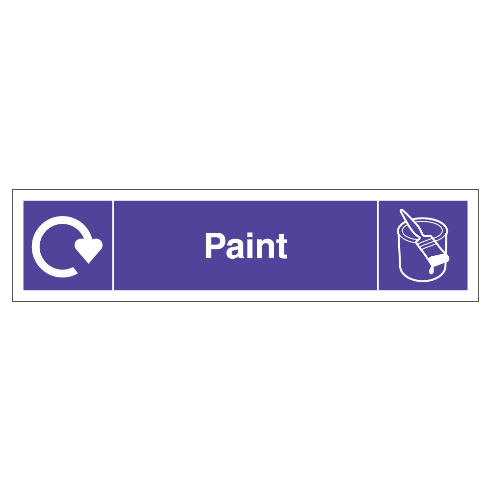 WRAP Paint Recycling Slim Landscape Safety Sign For Schools