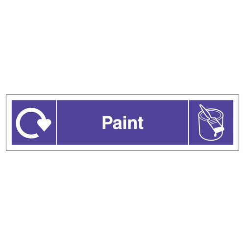 WRAP Paint Recycling Slim Landscape Safety Sign For Schools