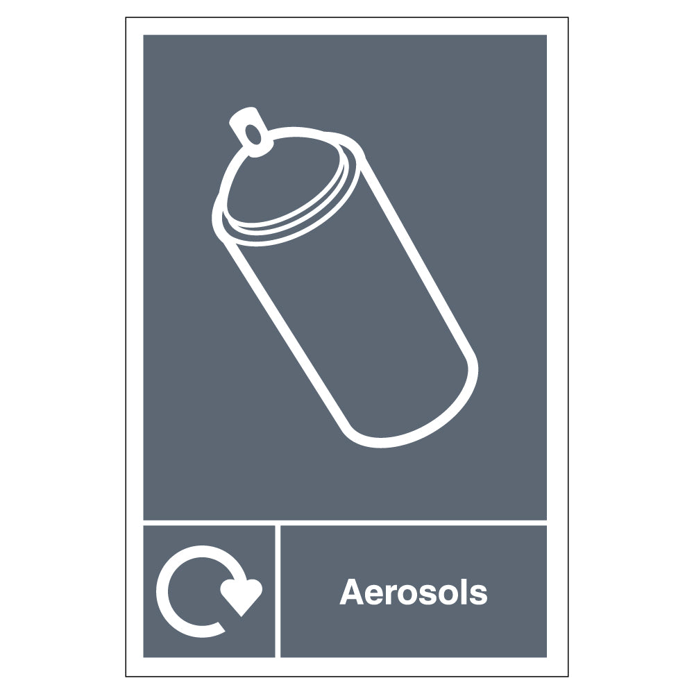 WRAP Aerosols Recycling Safety Sign DEFRA Compliant Schools