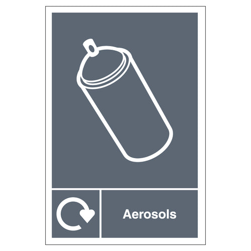 WRAP Aerosols Recycling Safety Sign DEFRA Compliant Schools