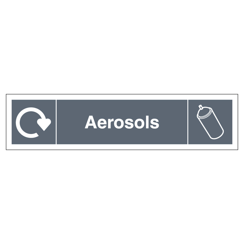 WRAP Aerosols Recycling Safety Sign School Compliance