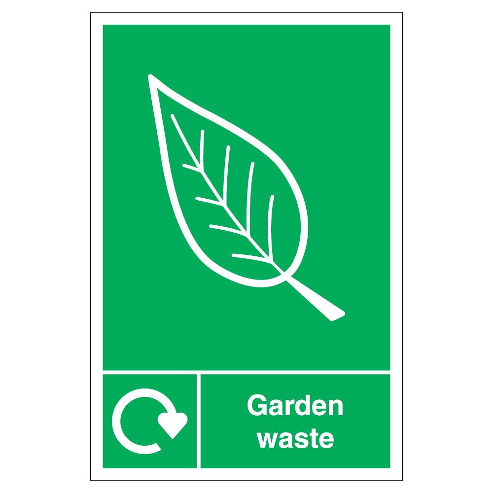 WRAP Garden Waste Recycling Safety Sign Compliant Schools