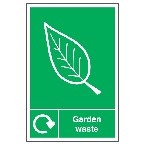 WRAP Garden Waste Recycling Safety Sign Compliant Schools