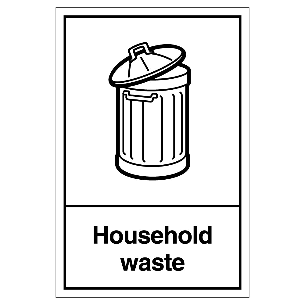 WRAP Household Waste Recycling Safety Sign For Schools