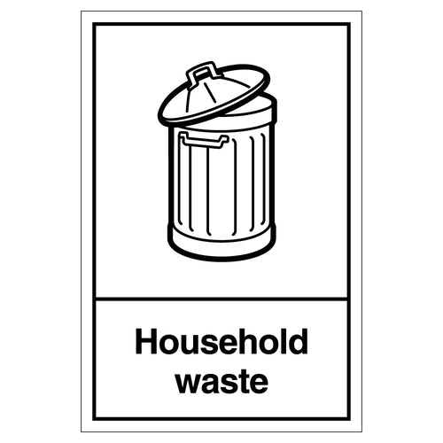 WRAP Household Waste Recycling Safety Sign For Schools