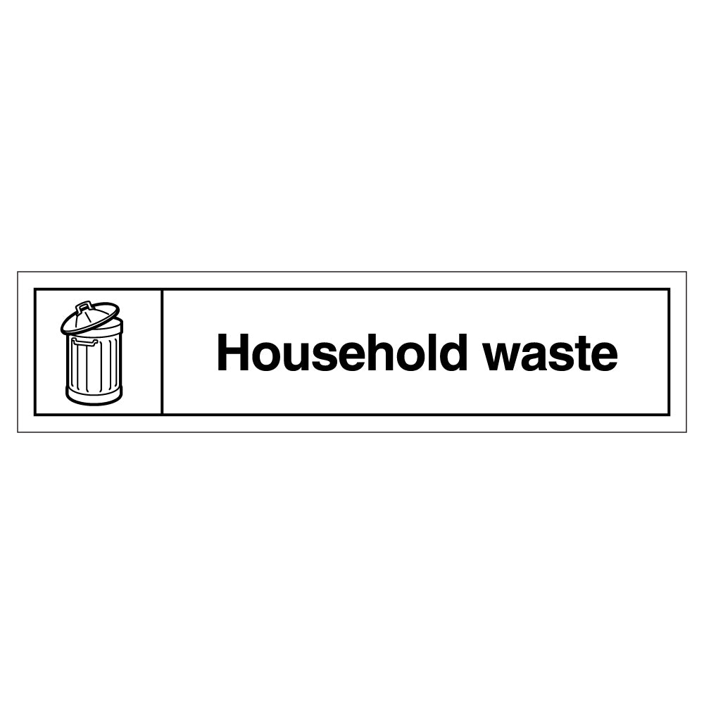 WRAP Household Waste Recycling Safety Sign Slim School