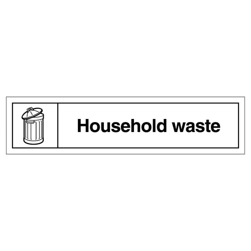WRAP Household Waste Recycling Safety Sign Slim School