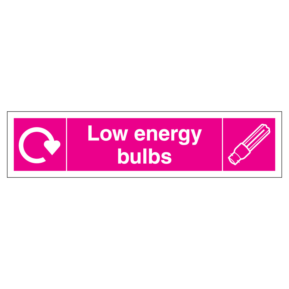 WRAP Low Energy Bulb Recycling Safety Sign For Schools