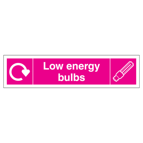 WRAP Low Energy Bulb Recycling Safety Sign For Schools