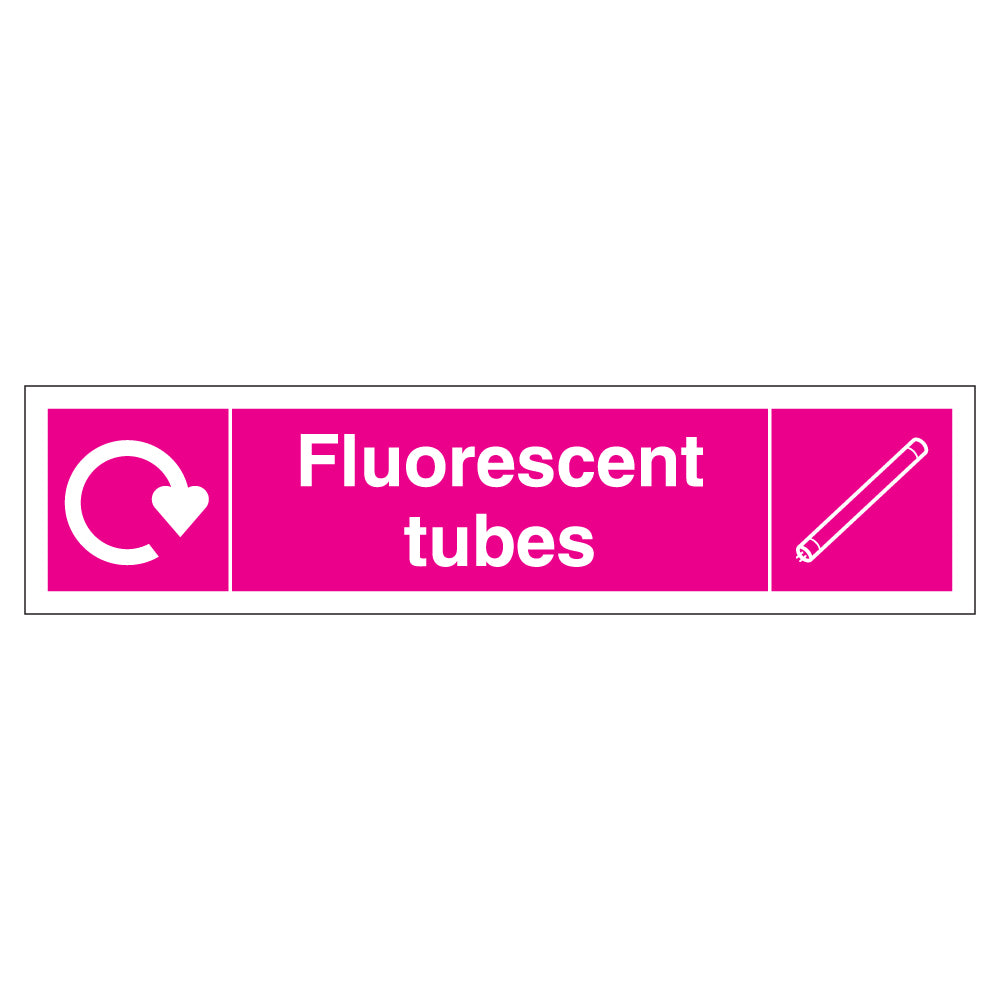 WRAP Fluorescent Tube Recycling Safety Sign For Schools