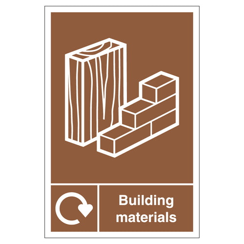 WRAP Building Materials Recycling Safety Sign For Schools