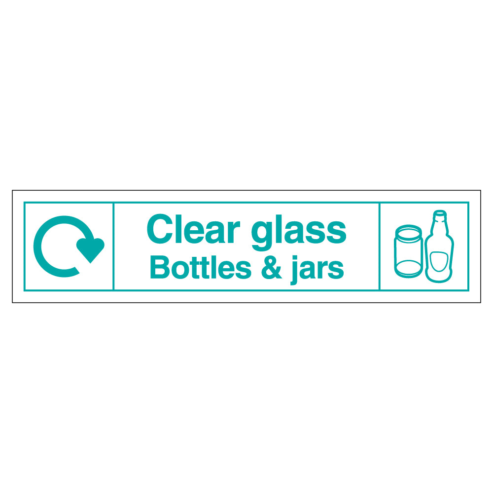 WRAP Clear Glass Recycling Safety Sign For Schools Now