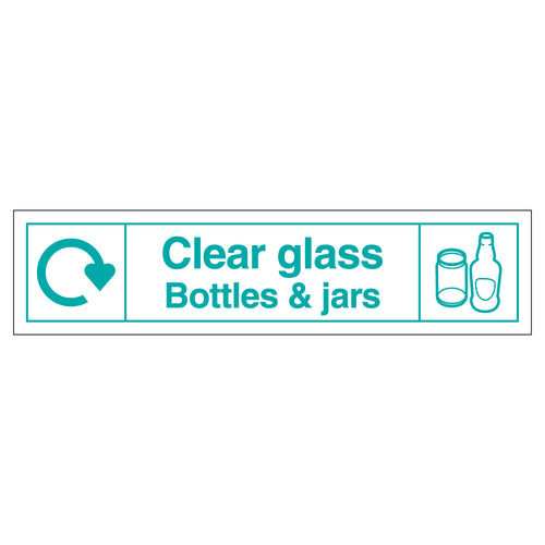 WRAP Clear Glass Recycling Safety Sign For Schools Now