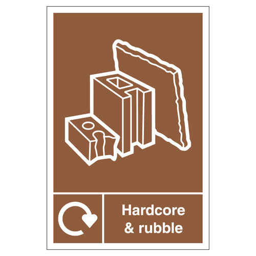 WRAP Hardcore And Rubble Recycling Safety Sign For Schools